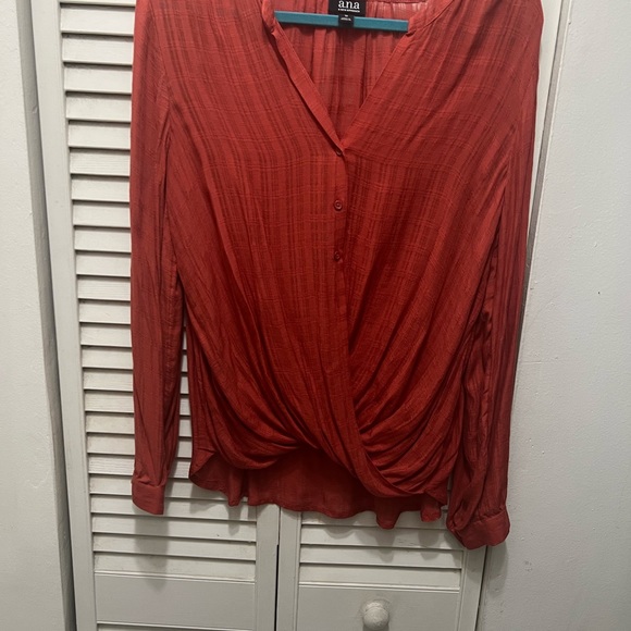 Rustic orange button down shirt gently worn - Picture 9 of 9